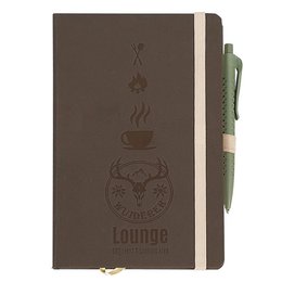 Biologisch abbaubares Werbe-Notizbuch Crush, Logo-Prägung