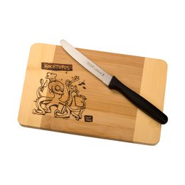 Kleines nachhaltiges Werbe-Brett Holz aus Bambus mit Logo-Einbrand