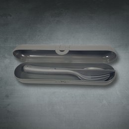 Besteck-Set mit individuellem Logo aus nachhaltigem thermoplastischen Kunststoff