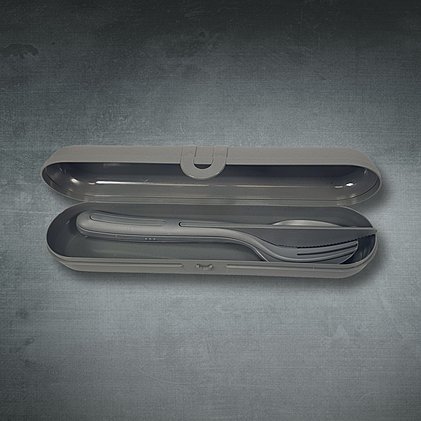 Besteck-Set mit individuellem Logo aus nachhaltigem thermoplastischen Kunststoff