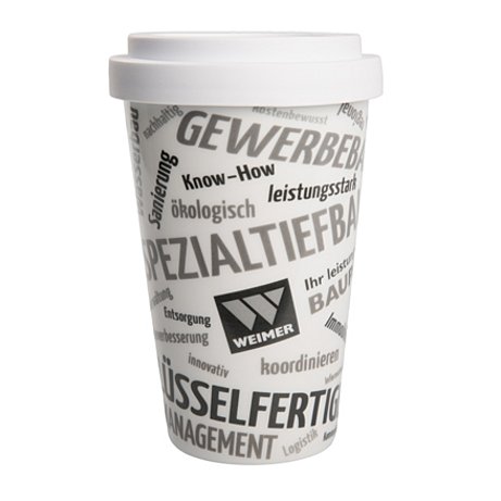 Umlaufend im Volldekor bedruckbar, auch in Hydroglasur mit Logogravur erhältlich