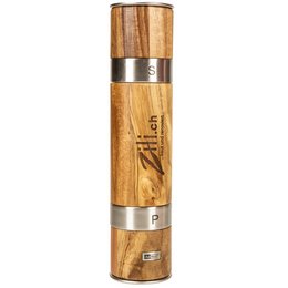 Duo oder Kombi Salz-Pfeffermühle von adhoc für Zili AG aus der Schweiz mit Logo graviert