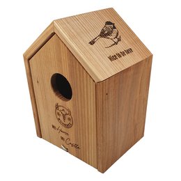 Werbe-Nistkasten Eiche geölt als Werbemittel Natur und Garten