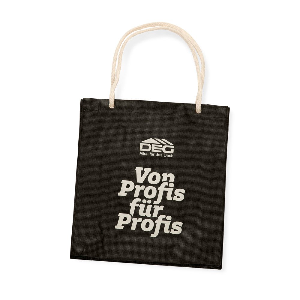 Werbe-Einkaufstasche aus Non-Woven-Material, bedruckt mit Boden- und Seitenfalte