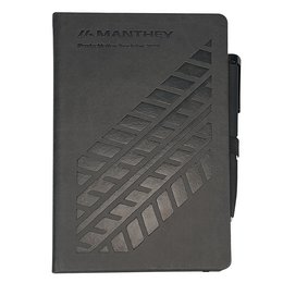Notizbuch mit individueller Prägung Reifenprofil