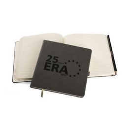 edle Werbeprägung auf Notizbuch Ivory App Q43 mit lederähnlichen Tucson-Einband