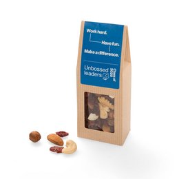 Edelnussmischung mit Cranberries in individuell bedruckter Faltschachtel