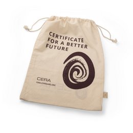 Umweltfreundliche Mehrwegbeutel aus Bio-Baumwolle mit Logo