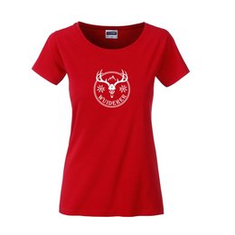 Bio Baumwolle organic T-Shirt Damen mit Wuiderer Logo bedruckt