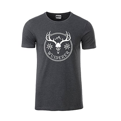 Bio Baumwolle organic Herren T-Shirt mit Wuiderer Logo bedruckt