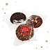 Lebkuchen mit individuellem Werbesticker auf weißem Hintergrund 