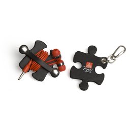 Origineller Kabelhalter Puzzle mit Karabiner für IG Metall Jugend Bezirk Bayern