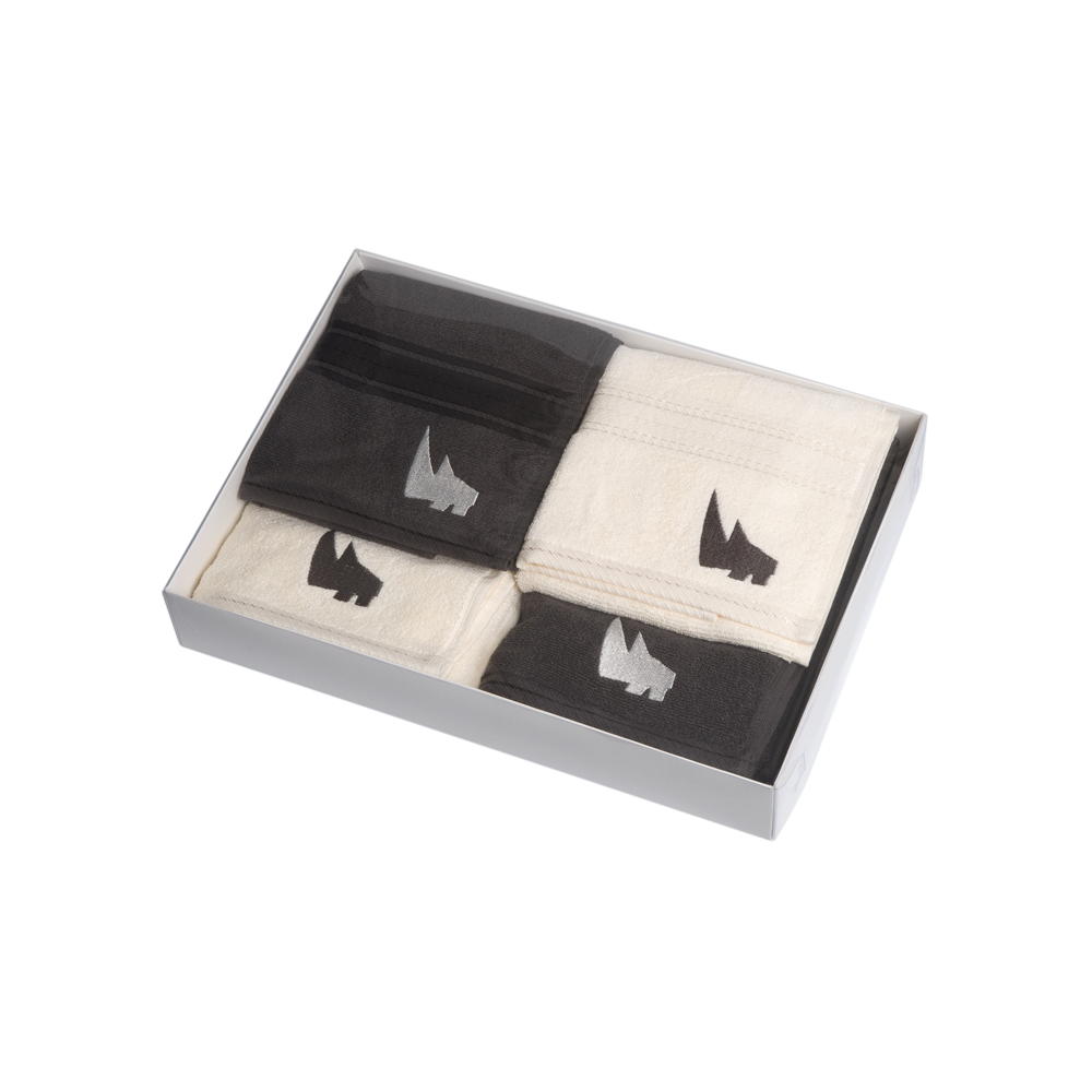 Originelles Handtuch-Set mit individuellem Werbe-Stick für Augustinum