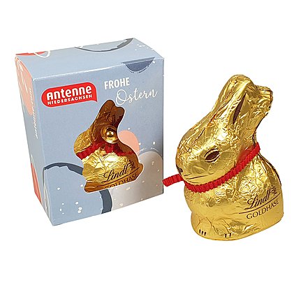 Oster-Box „Maxi“ mit individuellem Druck und Lindt Osterhase 