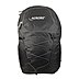 Schwarzer Premium Marken-Rucksack von Deuter aus stabilen Polyester mit weißem AGROBS-Logostickerei und Frontschnürung auf hellem Hintergrund.