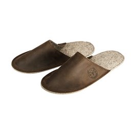 hochwertige Filz-Hausschuhe-Pantoffeln Justus inklusive Werbe-Lasergravur