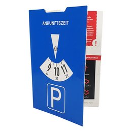 Personalisierte Werbe-Parkscheibe als Streuartikel