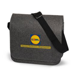 hochwertige, zertifizierte Filz-Umhängetasche München mit Logo als Stick