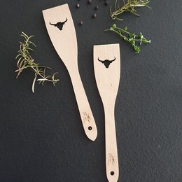 Werbe-Holz-Pfannenwender  mit Logo-Gravur