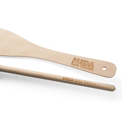 Pfannenwender aus Buchenholz, individuell mit Brandstempel gestaltbar