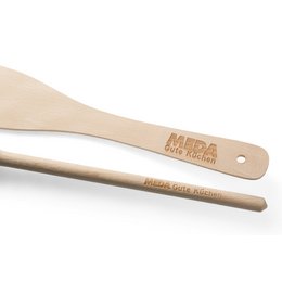 Pfannenwender aus Buchenholz, individuell mit Brandstempel gestaltbar