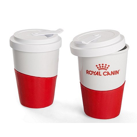 Porzellan-Kaffeebecher to go mit Werbeaufdruck