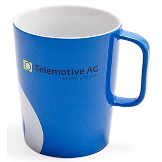 Werbe-Kaffeetasse aus Porzellan inklusive Transferdruck