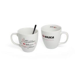 Bedruckte Tasse aus Porzellan "Dallas" als Werbegeschenk