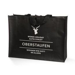 PP-Woven-Einkaufstasche Format 47 x 35 x 13 cm, matt