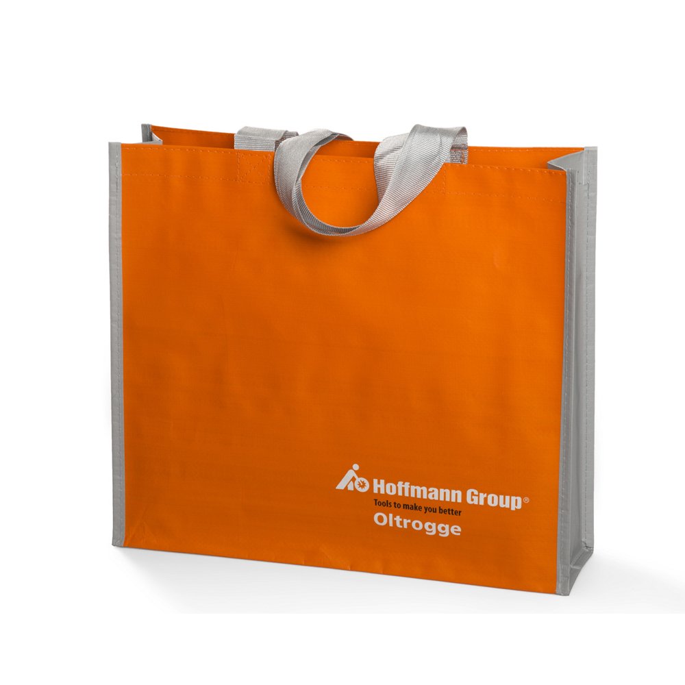 Nachhaltige wiederverwendbare Werbetasche PP Woven Tasche 180g bedruckt mit Firmenlogo Lerche