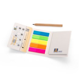 Bedrucktes Werbe-Haftnotizset mit Firmenlogo