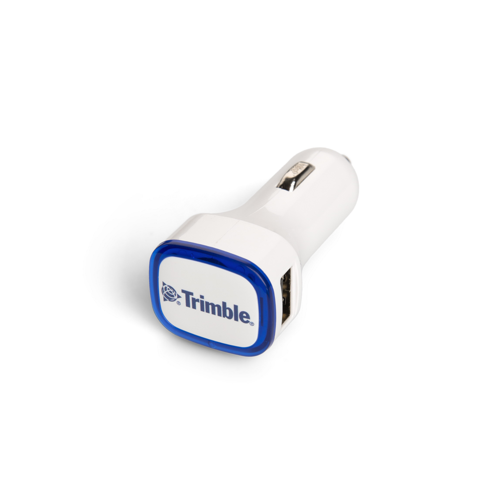 Praktischer Marken-USB Car-Charger von Klio mit individuellem Digitaldruck für Trimble Germany