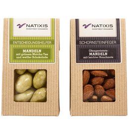 Mandeln als Werbeartikel: in der bedruckten Snack-Tüte mit individuellem Logo