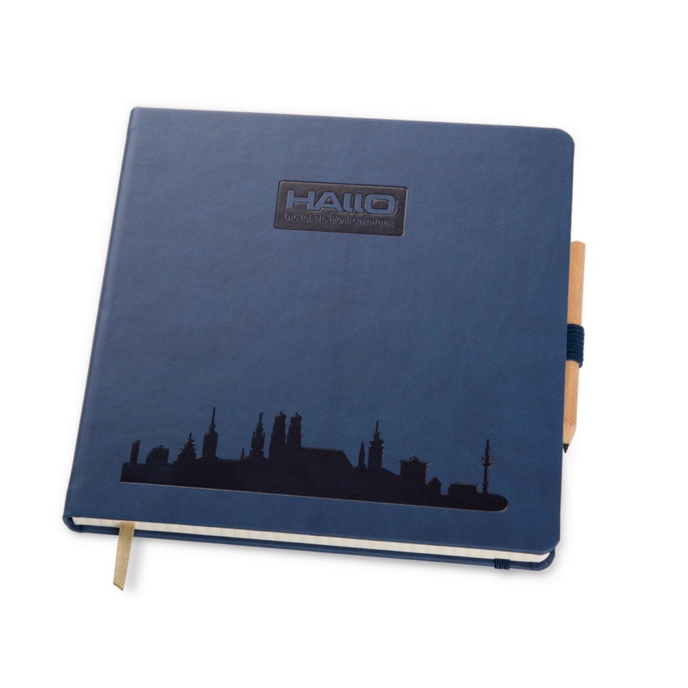Premium Werbe-Notizbuch IVORY individuell mit Logo geprägt