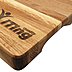 Werbe-Hackblock aus Eichenholz mit Griffmulden und Lasergravur