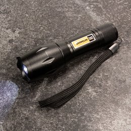 LED Werbe-Taschenlampe in Profi Qualität mit Logodoming