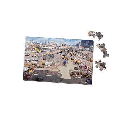 Werbe-Puzzle im Midi-Format mit individuellem Werbemotiv für Baumaschinenhersteller Zeppelin