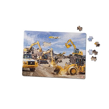 coole Werbe-Puzzle mit individuellem Motiv für die Baumaschinenbranche 