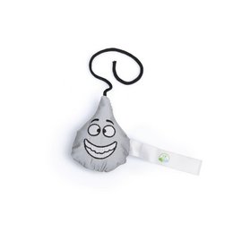 ReflexMonsta mit Logo auf Werbefahne als Streuartikel