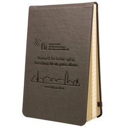 Reporternotizblock Ivory Q36 - mit Werbe-Logo-Prägung und Tucson-Einband: viele Farben, individuell mit Firmenwerbung