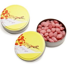 Bonbondose mit Werbeaufdruck