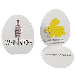 Klappkarte mit Samenpapier vollflächig bedruckbar