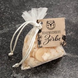 Individuelle Schafmilchseife &quot;Zirbe&quot; als Werbeartikel