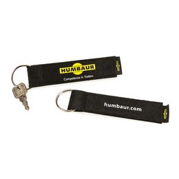 praktischer, weicher Werbe-Schlüsselanhänger aus Polyesterfilz für Humbaur GmbH