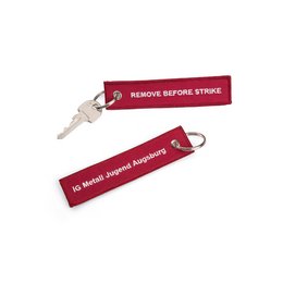 Schlüsselanhänger Key-Lanyard mit Logostick für IG Metall Augsburg