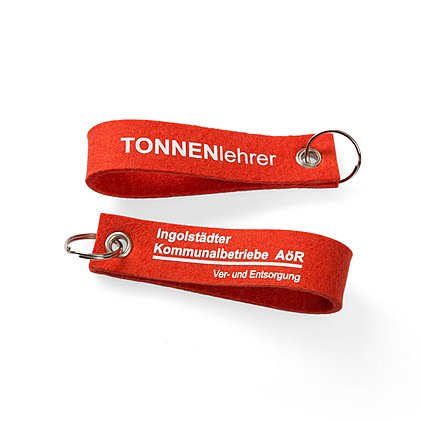 Schlüsselschlaufe bedruckt inkl. Öse und Spiralring