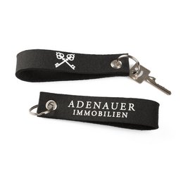 Werbe-Filz-Schlüsselanhänger aus 100 Prozent Naturwollfilz, Merino-Qualität, individuell bedruckbar