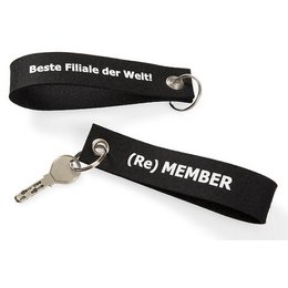 Filz-Schlüsselschlaufe mit Werbeaufdruck