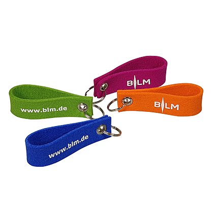 Schlüsselschlaufe aus Naturwollfilz oder PET-Filz bedruckt