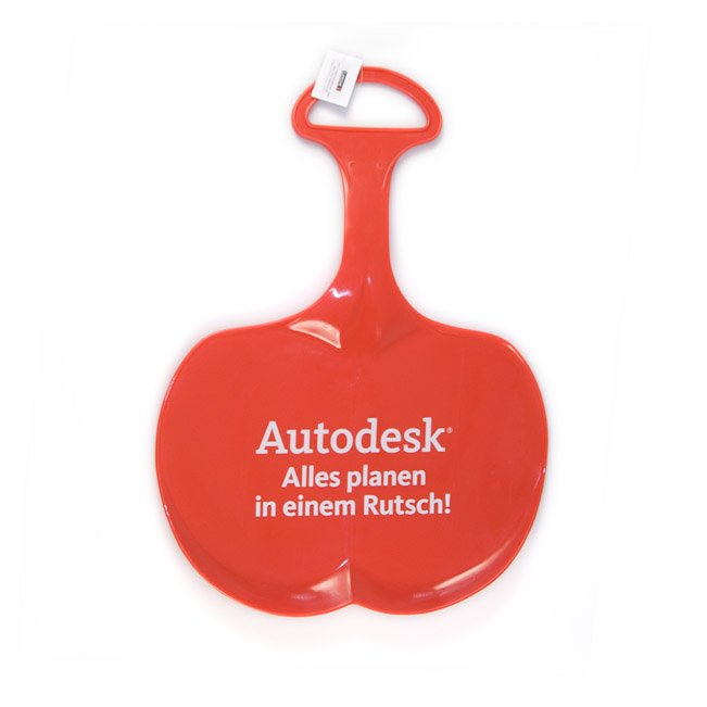Cooler und praktischer Schneeflitzer mit individuellem Logo
